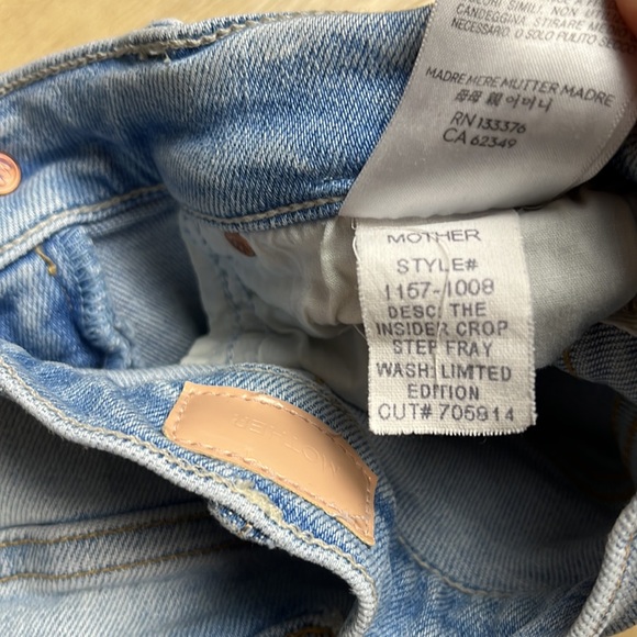 MOTHER The Insider Crop Step Fray, limited edition, SIZE 24 0921 - Picture 11 of 11